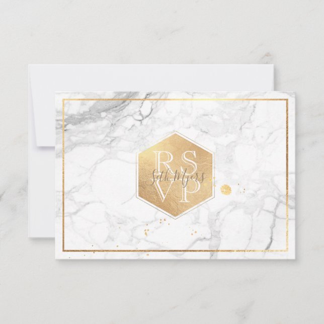 PixDezines RSVP Sweet Honeycomb Faux Gold (Anverso)