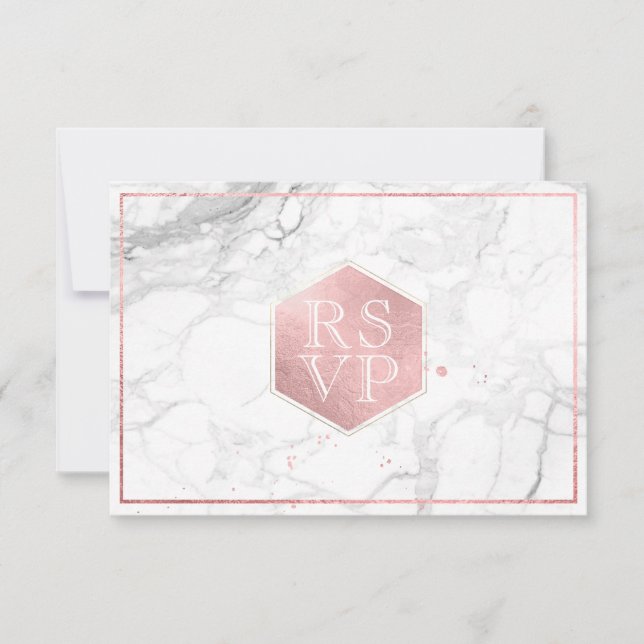 PixDezines RSVP Sweet Honeycomb Faux Rosa Gold (Anverso)