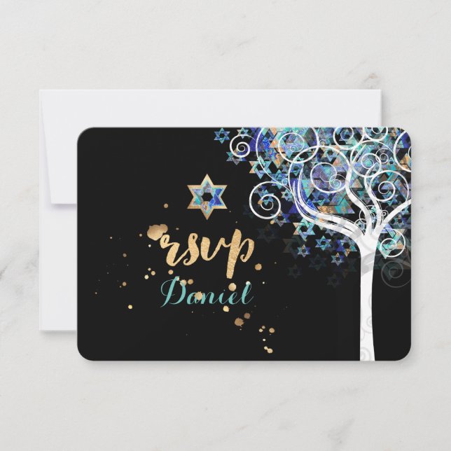 PixDezines Rsvp Tree of Life Bat Mitzvah (Anverso)
