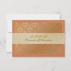 PixDezines rsvp vavin damasco/color naranja/diy