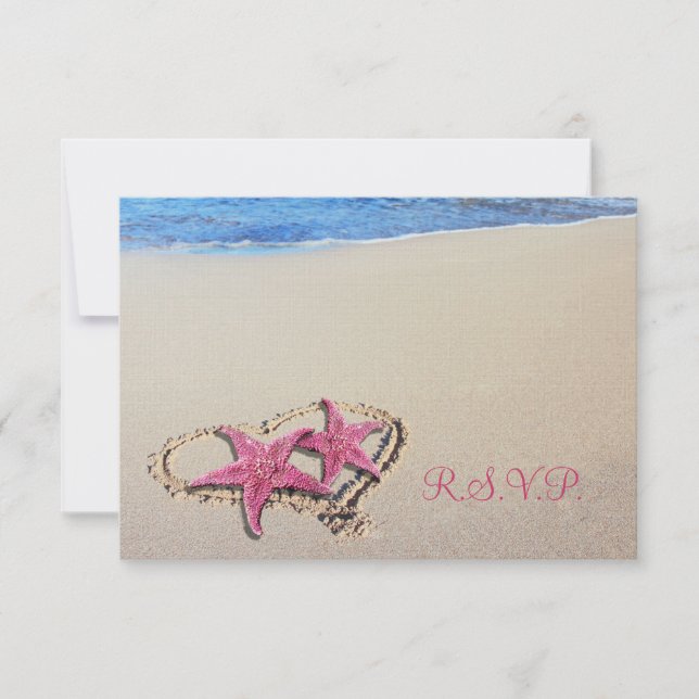 PixDezines rsvp vintage Pink Starfish/Beach (Anverso)