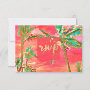 PixDezines RSVP Vintage Playa Hawaiana/Coral