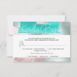 PixDezines RSVP w Comidas, Arte Moderno, Azul Verd