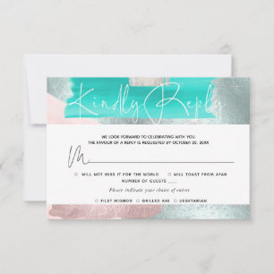 PixDezines RSVP w Comidas, Arte Moderno, Azul Verd