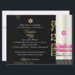 PixDezines Tallit/Estrella de David/fondo de brico<br><div class="desc">PixDezines falso tallit de seda para bat mitzvah.. recortado con falso oro, plata, cobre y rosa intenso .. cuelga sobre tu invitación.. el fondo es por supuesto, personalizable, así como las fuentes y sus colores. El tallit tiene plata, oro, cobre y rosa. Por favor, envíanos un correo electrónico con tu...</div>