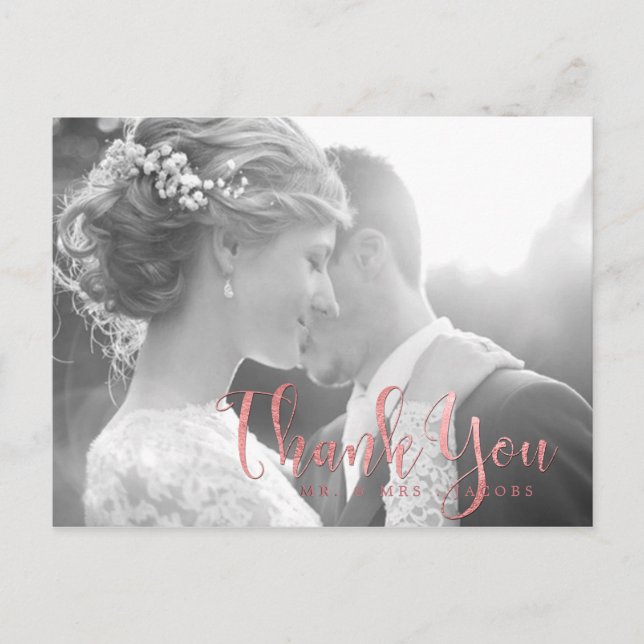 PixDezines Tarjeta de agradecimiento de boda/Letra (Anverso)