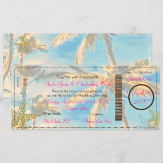 PixDezines tarjeta de embarque vintage playa hawai