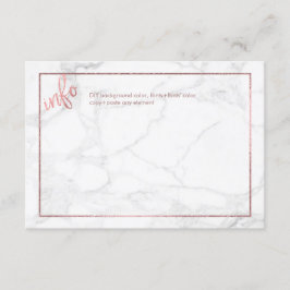 PixDezines TARJETAS DE INFORMACIÓN/MÁRMOL+ORO ROSA