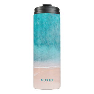 PixDezines Termo para Bebidas Calientes de Playa T