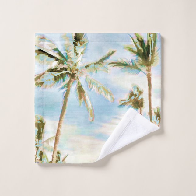 PixDezines Vintage Hawaiian Beach/Sky Blue (Toallita)