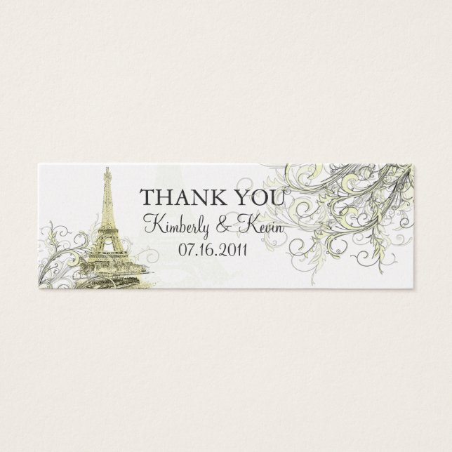 PixDezines Vintage Torre Eiffel + Swirls (Frente)
