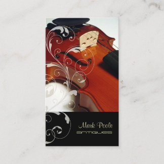 PixDezines Violin+remolque tarjetas de visita