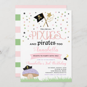 Pixe Y Pirata Invitación Al Cumpleaños Pirata