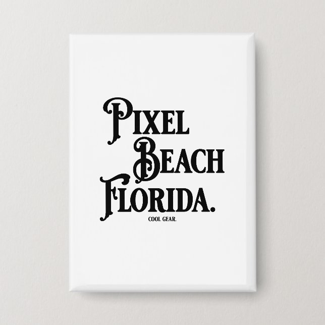 Pixel Beach Florida Botón (Anverso)
