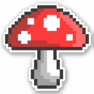 Pixel Mushroom Vinyl Pegatina