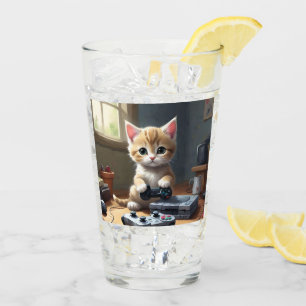 "Pixel Paws: The Gamer Kitten in Action"