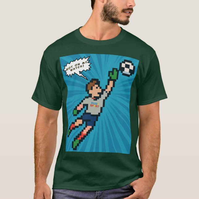 Pixel Sport - Camiseta de portería retro gamer (Anverso)