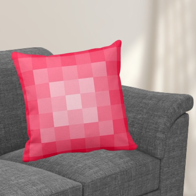 Pixelado En Tonos Rojos - Cojín decorativo (Subido por el creador)