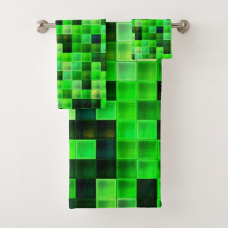 Pixels Green Square Pattern de videojuegos