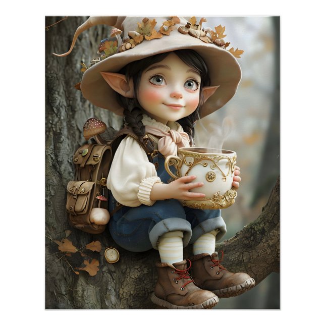 Pixie Beige Gorra espejo frente al Poster derecho (Anverso)