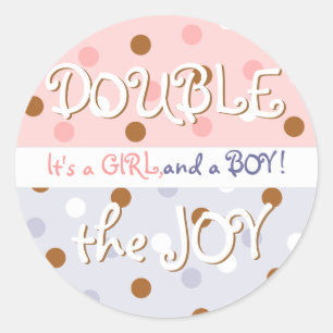 Pixie Polka Dot Twin Baby Pegatina