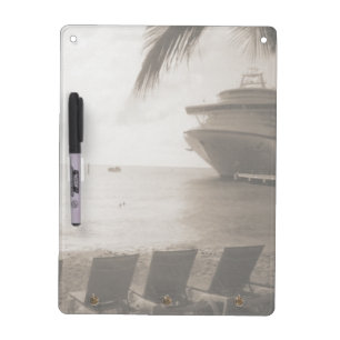 Pizarra Blanca Barco en Sepia