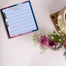 Pizarra Blanca Borde azul púrpura abstracto