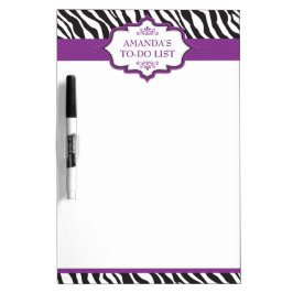 Pizarra Blanca Cinta zebra púrpura
