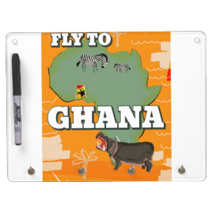 Pizarra Blanca Con Ganchos Para Llaves Poster de viajes vintage de Ghana