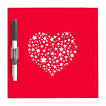 Corazón Purpurina Rojo Y Blanco