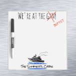 Pizarra Blanca Cruise Ship Door Marker Message Pad Pen Funny<br><div class="desc">Este diseño fue creado a través del arte digital y puede ser personalizado en el área que proporciona cambiando la foto y/o el texto. O puede personalizarse eligiendo la opción de hacer clic en el personalizar y borrar o cambiar el color del fondo, agregar texto, cambiar el color o estilo...</div>
