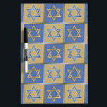 Pizarra Blanca Estrella Judaica De David Metalizado Gold Blue<br><div class="desc">Está viendo la colección de diseño de Lee Hiller. Coleccionista,  ropa,  regalos y objetos de colección Lee Hiller Photography o colección de arte digital. Puedes ver su fotografía de la naturaleza en http://HikeOurPlanet.com/ y seguir su blog de senderismo dentro del Parque Nacional de Hot Springs.</div>