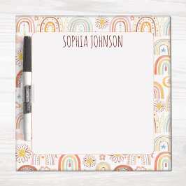 Pizarra Blanca Flores de lluvia y margaritas de colores