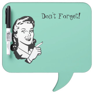 Pizarra Blanca Junta de borrado seco de memo para mujeres retro