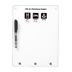 Pizarra Blanca La vida de un alumno con una pequeña placa de clav