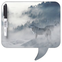 Lobos en un paisaje invernal