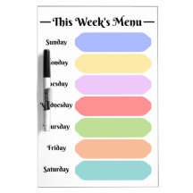 Menú semanal Cocina