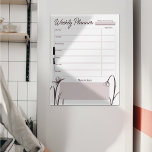 Pizarra Blanca Moderno planner semanal de malva floral de la tabl<br><div class="desc">Moda y moderna planificación semanal. Diseño de flores silvestres de color malva inspirado en la primavera con espacio para escribir sus planes de lunes a viernes,  planes de comidas y recordatorios.</div>