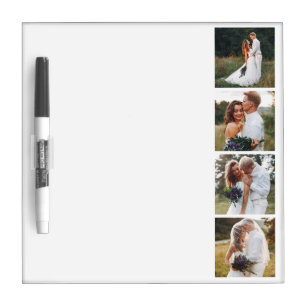 Pizarra Blanca Personalizado de 4 Collages de fotos