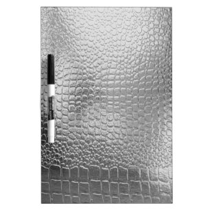 Pizarra Blanca Piel de serpiente de aspecto Metalizado plateado m