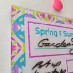 Pizarra Blanca Plano azul turquesa brillante neón rosa lima verde<br><div class="desc">Placa de borrado seco del Planner azul turquesa de color azul brillante neón rosa Lime verde azul. Un tablero de mensajes de lista de verificación audaz y colorido. Un organizador de bonitos. Cambie el respaldo dependiendo de dónde desee colgarlo. Utilice el botón de personalización para editar el texto de la...</div>