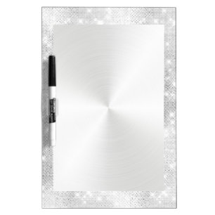 Pizarra Blanca Purpurina Metalizado circular cepillado blanco ele