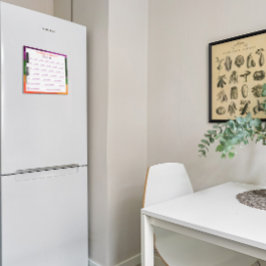 Pizarra Blanca Resumen naranja borde verde púrpura