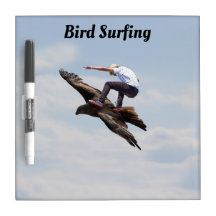 Tarjeta de borrado seco de surf para aves