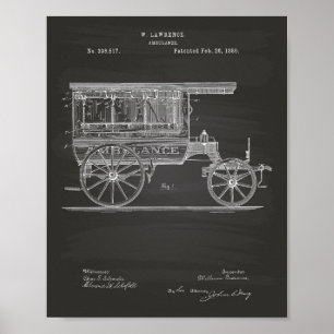 Pizarra del arte de la patente de la ambulancia