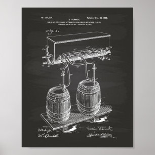 Pizarra del arte de la patente de la cerveza 1900
