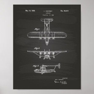 Pizarra del arte de la patente del aeroplano 1935