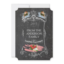 Pizarra del vintage de las Felices Navidad