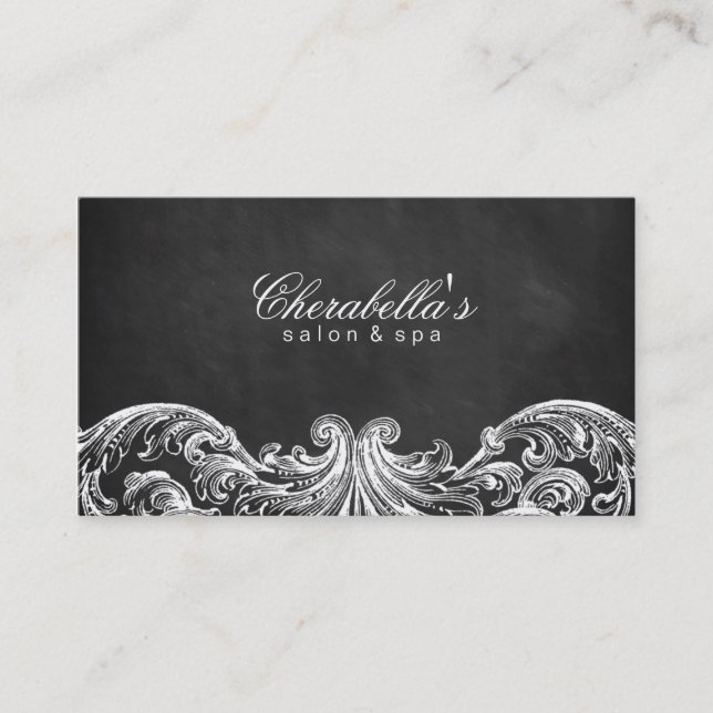 Pizarra elegante de la tarjeta de visita del (Anverso)