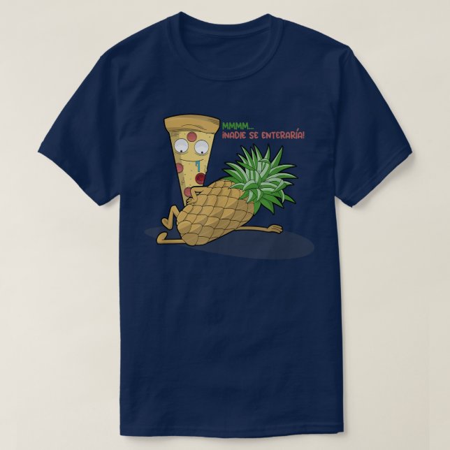 Pizza ama la camiseta española de piña (Diseño del anverso)